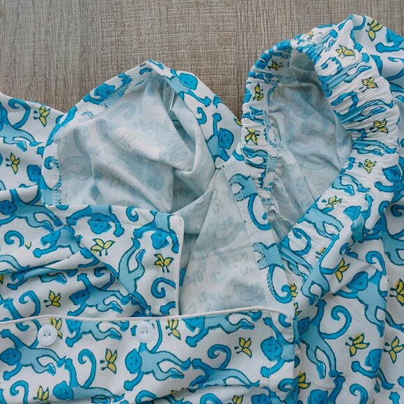 Roller Rabbit Lovely Monkey Pajamas Set - Picture 5 of 6